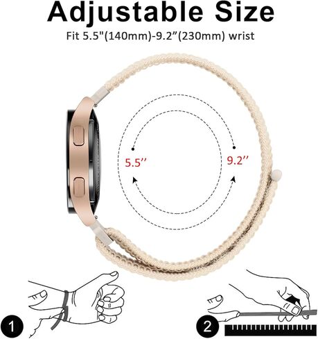 Amzpas 20mm 22mm Quick Release Nylon Band Compatible with Samsung Galaxy Watch 3 45mm/Galaxy Watch 46mm/Gear S3 Frontier/Classic/Venu 3/Venu 2/Vivoactive 4/Fossil Gen 6 44mm Bands for Women Men in Kuwait