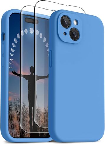 OTOFLY Compatible with iPhone 15 Case, Compatible with MagSafe, Military-Grade Protection, 2 Pack Screen Protectors, Silicone Shockproof Magnetic Phone Case, Calke Green in Kuwait