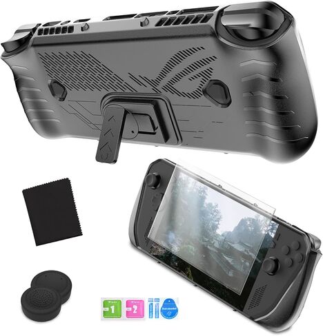 حقيبة ROG Ally TPU مع Kickstand for Rog Ally Gaming Cover Cover Accessories ، Anti-Collision ، Non-Slip ، Design anti-scratch ، Black in Kuwait