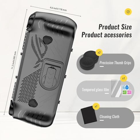 حقيبة ROG Ally TPU مع Kickstand for Rog Ally Gaming Cover Cover Accessories ، Anti-Collision ، Non-Slip ، Design anti-scratch ، Black in Kuwait