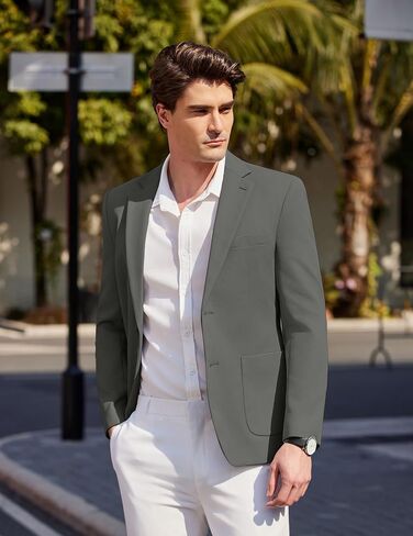 COOFANDY Men's Casual Knit Blazer Two Button Suit Jacket Sport Coat Slim Fit in Saudi Arabia