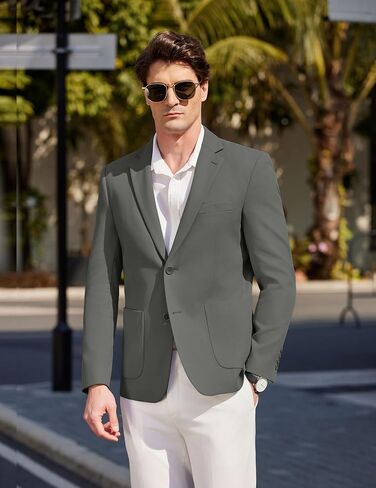 COOFANDY Men's Casual Knit Blazer Two Button Suit Jacket Sport Coat Slim Fit in Saudi Arabia