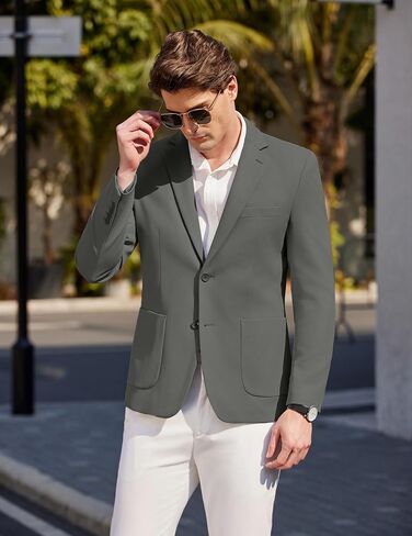 COOFANDY Men's Casual Knit Blazer Two Button Suit Jacket Sport Coat Slim Fit in Saudi Arabia