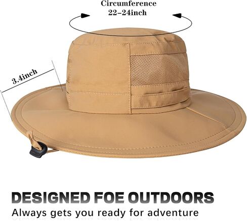 Sun Hat for Men/Women, UPF 50+ Fishing Hat,Waterproof Wide Brim Bucket Hat Foldable Boonie Hat for Hiking Garden Safari Beach in Saudi Arabia