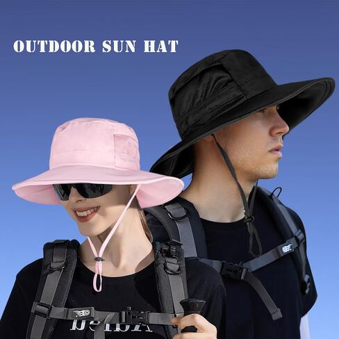 Sun Hat for Men/Women, UPF 50+ Fishing Hat,Waterproof Wide Brim Bucket Hat Foldable Boonie Hat for Hiking Garden Safari Beach in Saudi Arabia