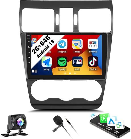 راديو سيارة ستيريو سيارات Sixwin Android لـ Subaru Forester 2016 2017 مع Carplay اللاسلكي Android Auto Mirror Link 2g+64g 9 بوصة الشاشة التي تعمل باللمس in Kuwait