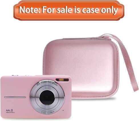 L LTGEM Digital Camera Case Compatible with CAMKORY/KODAK/Fleafer/Lecran/Qumcou/Anteam/ROQIOO/Anteam/QUOLODOO Digital Camera, USB Cable and SD Card, Rose Gold in Kuwait