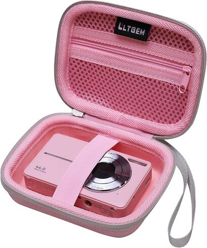 L LTGEM Digital Camera Case Compatible with CAMKORY/KODAK/Fleafer/Lecran/Qumcou/Anteam/ROQIOO/Anteam/QUOLODOO Digital Camera, USB Cable and SD Card, Rose Gold in Kuwait