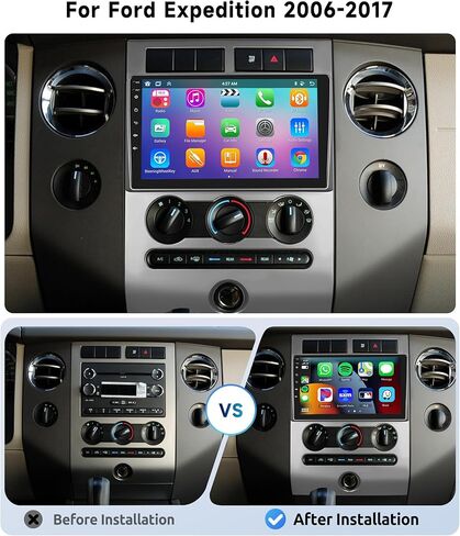 [8 Core 2G + 64G] CAR Radio for Ford Expedition 2006-2017 مع Carplay/Android Auto ، 9 بوصة Android 13 IPS ، استريو سيارة الشاشة ، Bluetooth ، GPS ، WiFi ، SWC ، DSP + HD كاميرا احتياطية in Kuwait