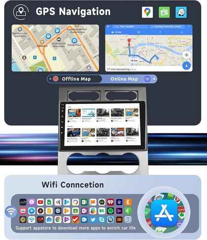 [8 Core 2G + 64G] CAR Radio for Ford Expedition 2006-2017 مع Carplay/Android Auto ، 9 بوصة Android 13 IPS ، استريو سيارة الشاشة ، Bluetooth ، GPS ، WiFi ، SWC ، DSP + HD كاميرا احتياطية in Kuwait