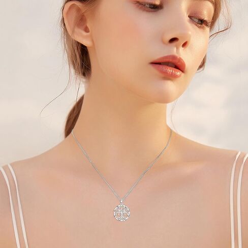 LWXIE Diamond Fox Necklace for Women 925 Sterling Silver Tree of Life Fox Pendant Necklace Animal Jewelry Gifts for Her Girls Women Mom Wife Girlfriend Daughter in Kuwait