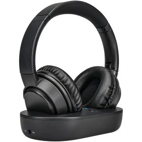 Monoprice Bluetooth Headphone with Transmitter Charger Base and aptX Low Latency, Built-in Mic, Crystal Clear Audio Streaming, 32‑Foot Wireless Range, for Home, Work, Or Travel