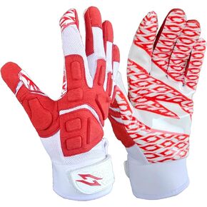Stealth Padded Football Receiver Lineman Gloves Tach Grip Silicone Palms Adult Mens Youth Sticky Boost Your Game