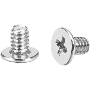 uxcell M2x4mm Phillips Screw Fastener Black 3.8mm Dia Screw Head for Laptop PC TV Fan Switch 50pcs