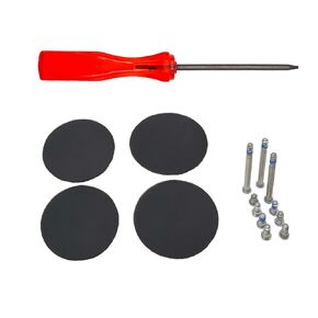 4 Pack Rubber Case Feet + 10pcs Repair Screws (3 Long and 7 Short) + 1pcs Dedicated Screwdriver Replacement for MacBook Pro 13" 15" 17" A1278 A1286 A1297 Rubber Feet