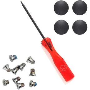 Padarsey 4 Pack Rubber Case Feet+Set of 10pcs Repair Replacement Screw+1pcs 5 Point Pentalobe Screwdriver Compatible for MacBook Pro Retina A1425 A1502 A1398 13" 15" Bottom Case