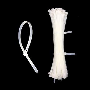 WOSHIMT 300 PCS white Electrical Cable Ties Adjustable Wire Cable Cable Zip Ties Tie Releasable Cable Ties 50lb Tensile Strength Nylon Cable Wire Ties (white 300PCS)
