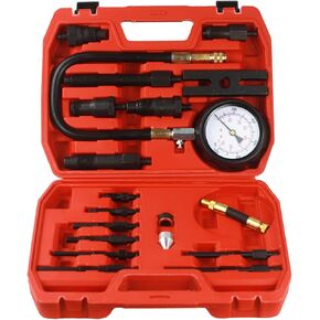 18 قطعة مجموعة اختبار ضغط محرك الديزل ومحول صمام شريدر 305.32 مع حافظة للسيارة والشاحنة الإصدار الجديد in Kuwait