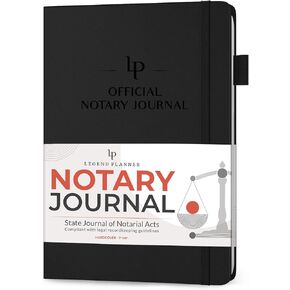 Legend Notary Journal – Hardcover Notary Log Book with Pre-Printed Entries – Notary Public Journal of Notarial Acts – Notary Supplies – 250 Entries, Numbered Pages, 7"x10" (Dark Blue)