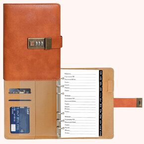 A6 Password Book Refills - 576 Entires Password Notebook Refill Paper with Alphabetical Tabs, Large Print Internet Log Book Replacement Pages, 224 Pages, 6.8in x 4.1in