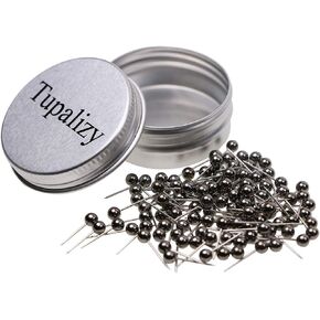 1/8 Inch Diameter Small Decorative Map Tacks Plastic Head Push Pins with Steel Point, 100PCS (Rose Gold)