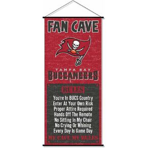 Tampa Bay Buccaneers Man Cave Fan Banner Wall Door Scroll