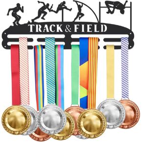 SUPERDANT High Jump Medal Holder Pole Vaulting Display Hanger Medal Display Sport Rack Awards Metal Lanyard Sturdy Can Withstand 10-15 kg Gifts for Athletes