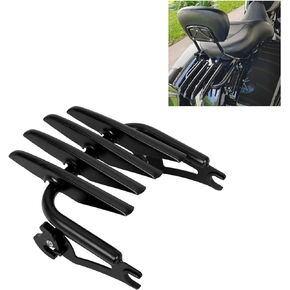 ECOTRIC Detachable Stealth Luggage Rack Compatible with 2009-2023 Harley Touring Road King FLTR FLHR Replacement for 53566-09A Black