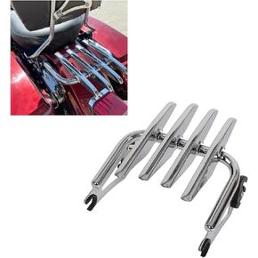 ECOTRIC Detachable Stealth Luggage Rack Compatible with 2009-2023 Harley Touring Road King FLTR FLHR Replacement for 53566-09A Black