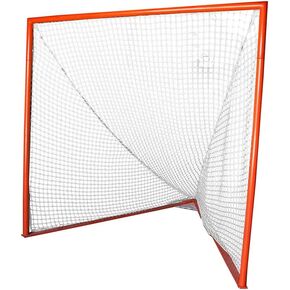 Gladiator Lacrosse Professional Lacrosse Goal with 6MM White NET Included, Orange, 6 X 6 X 7 Foot