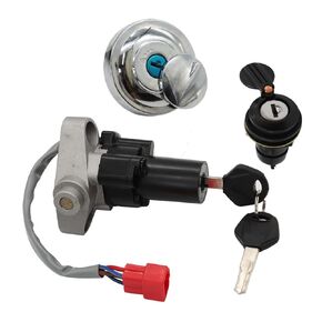 650-1100 Ignition Switch Fuel Cap Toolbox Seat Lock Keys Compatible with V-Star 1999-2016