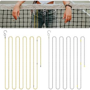 2pcs Volleyball Net Height Chains, Volleyball Net Height Measuring Chains with Instructions, Volleyball Net Setter Chain Volleyball Referee Equipment for Outdoor Training (2 Colors)