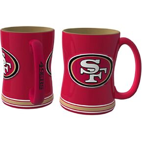 NFL Sculpted Coffee Mug, 14 Ounces, San Francisco 49ers