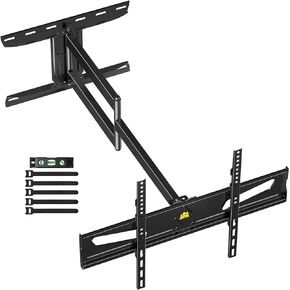 Long Arm TV Wall Mount - FORGING MOUNT 35.8" Extension Corner TV Bracket for Most 37-80 Inch TV, Full Motion Articulating TV Mount Max VESA 600x400mm, Hold up to 99LBS, Fit 16" Wood Studs