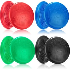 4 Pcs Wiggle Seat Flexible Inflated Wobble Cushion Stability Balance Pad Balance Disc Sensory Seat for Kids Men Women Fitness Physical Exercise Improving Posture Home School Office
