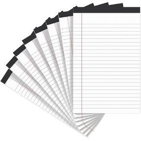 وسادات ملاحظات VITEVER مقاس 5 × 8 بوصة، [8 عبوات] وسادات كتابة مبطنة للمكتب، دفتر ملاحظات مبطن، مسطر ضيق، 28 ورقة/وسادة، أبيض in Kuwait
