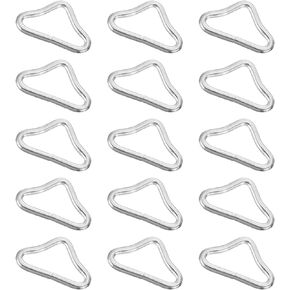 EXCEART 40 Pcs Triangle Rings Strap Buckle for Trampoline Replacement Repair Belt Bag Webbing Straps Clips