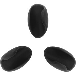 3Pcs Black Flute Thumb Rest Cushion, Soft Silicone Finger Cover for Flute Wind Instrument