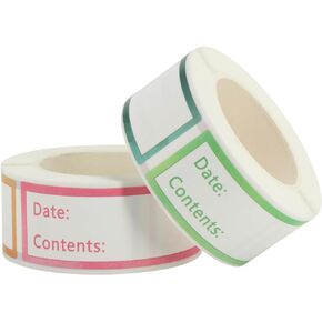 8 Colors Removable Freezer Labels | 1 x 3 Inch Labels for Food Containers | 300 Pcs Removable Labels for Organizing | Food Labels | Sticker Labels for Bottles | Pantry Labels