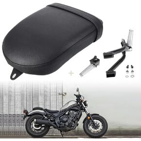 Rear Passenger Seat and Foot Pegs Kit for Honda CMX 300 CMX 500 Compatible with Honda Rebel 2017 2018 2019 2020 2022