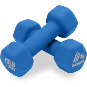 RBX Weights Dumbbells Set - Neoprene Arm Weights With Non-Slip Grip, Strength Training Equipment Workout Weights for At Home or Gym Training, Anti-Roll