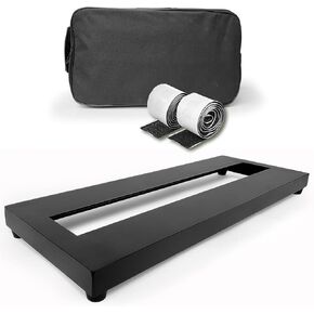 AxcessAbles Guitar Pedal Board 20" x 12" Lightweight 4lb Aluminum Pedalboard with Canvas Carry Bag and Velcro Up to 18 Guitar, Bass Stomp Pedals. Compatible with BOSS, MXR, TC, Digitech