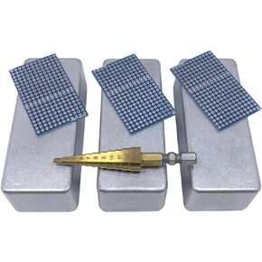3 pcs 1590A Small Enclosure Box incl. Step Drill, PCB, Aluminum Guitar Effect Pedal Case, unpainted