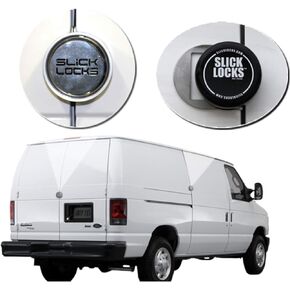 Slick Locks Ford Sliding Door Kit Complete with Spinners, Weather Covers & Locks,Silver