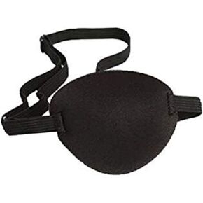 1PC Black Adjustable Soft Single Eye Mask Amblyopia Pirate Eye Patch Cover Pads for Corrected Visual Acuity Recovery with Adjustable Strap for Adult and Kid's Strabismu Lazy Eye