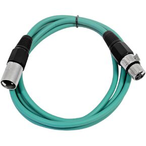 SEISMIC AUDIO - SAXLX-6 - 6' Green XLR Male to XLR Female Patch Cable - Balanced - 6 Foot Patch Cord