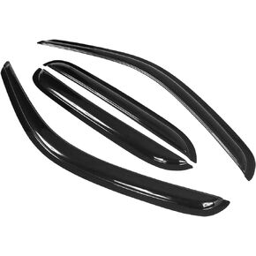 Window Visor Compatible with 2001-2004 Toyota Tacoma, Slim Style Acrylic Smoke Tinted 4PCS Sun Rain Shade Guard Wind Vent Air Deflector by IKON MOTORSPORTS, 2002 2003 2004