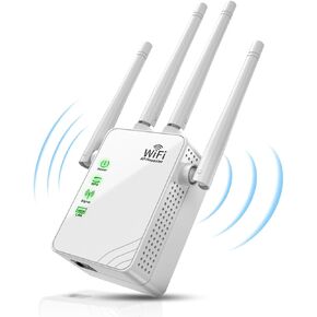 2024 WiFi Extender/Repeater - Expand Coverage to 9860 Sq.ft, Connects 40 Devices, Boosts Internet Signal with Ethernet Port, Easy Setup - Ideal for Home Wireless Networks in Kuwait