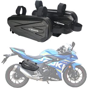 Motorcycle Tail Bag Saddle Bag Bike Waterproof Frame Bag EVA Hard Shell Side Hanging Bag Seat Tube Accessories Storage Packge 2Pcs