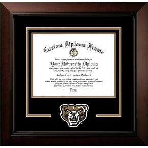 Campus Images Oakland University 11w x 8.5h Legacy Black Cherry Spirit Logo Diploma Frame